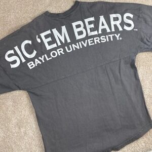 Baylor University Sic 'Em‎ Bears Spirit Long Sleeve T Shirt Mens Spirit Jersey